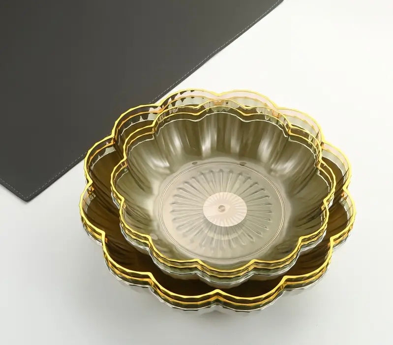 Elegant Floral Shaped Fruit Plate, Vintage Style Serving Plates, New Design Dryfruit Plate Elegant Floral Shaped Fruit Plate, Vintage Style Serving Plates, New Design Dryfruit Plate